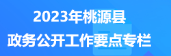 2023年桃源县政务公开工作要点专栏