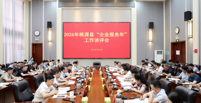 桃源县“企业服务年”工作讲评会召开