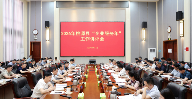 桃源县“企业服务年”工作讲评会召开